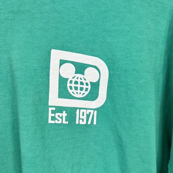 Disney Parks Walt Disney World Teal Green Spirit Jersey XS Long Sleeve Shirt - Picture 4 of 14